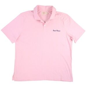 Brooks Brothers Red Fleece Polo Shirt Mens XL Pink Solid Cotton Preppy Modern